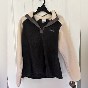 Columbia Black and Cream Fleece Hoodie